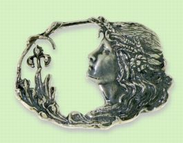 M�dchenkopf oval durchbrochen M�dchenkopf oval durchbrochen