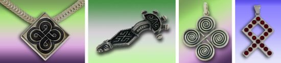 Nydam-Knoten - Germanische Fibel - Sonnenrad - Odalrune Nydam-Knoten - Germanische Fibel - Sonnenrad - Odalrune